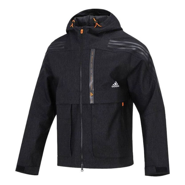 

Куртка Men's adidas Th Dnm Wvjk Logo Printing Sports Hooded Jacket Black, черный