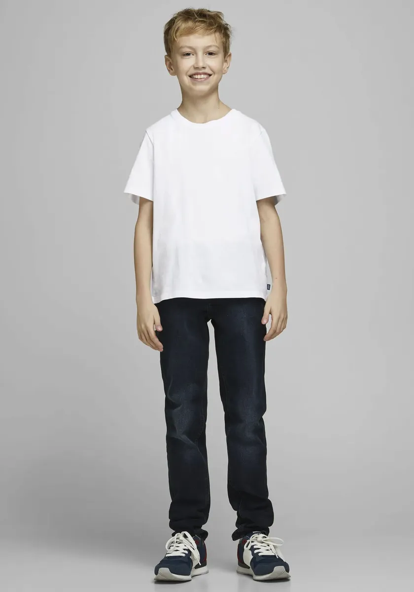 Рубашка с короткими рукавами для подростков Jack & Jones "JJEORGANIC BASIC TEE SS O-NECK NOOS JNR" Jack & Jones Junior, белый — фото 4