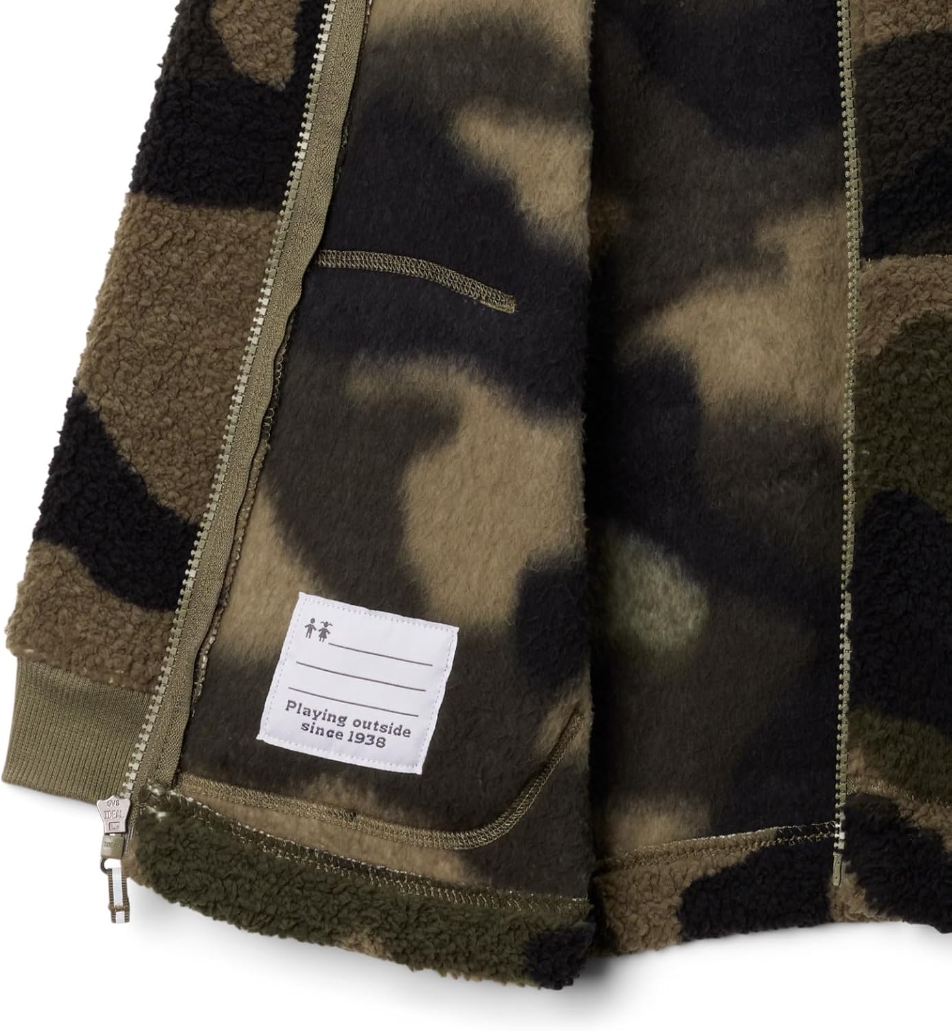 Columbia baby-girls Rugged Ridge II Printed Sherpa Full Zip, Stone Green Mod Camo — фото 3