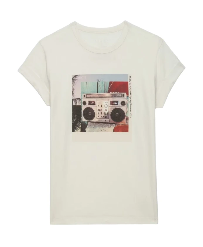 

Футболка с фотопринтом Ghetto blaster Zadig & Voltaire, белый