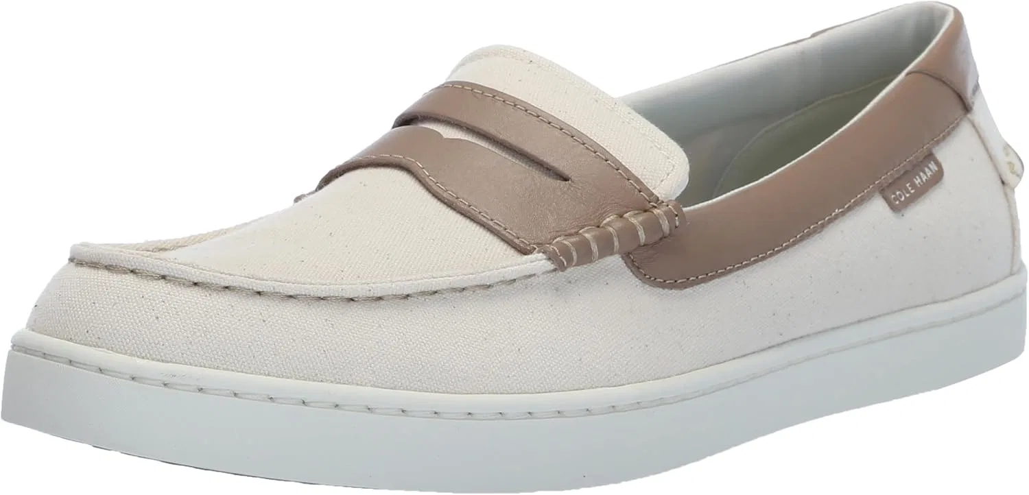 Мокасины из парусины Cole Haan, натуральный холст/темный латте