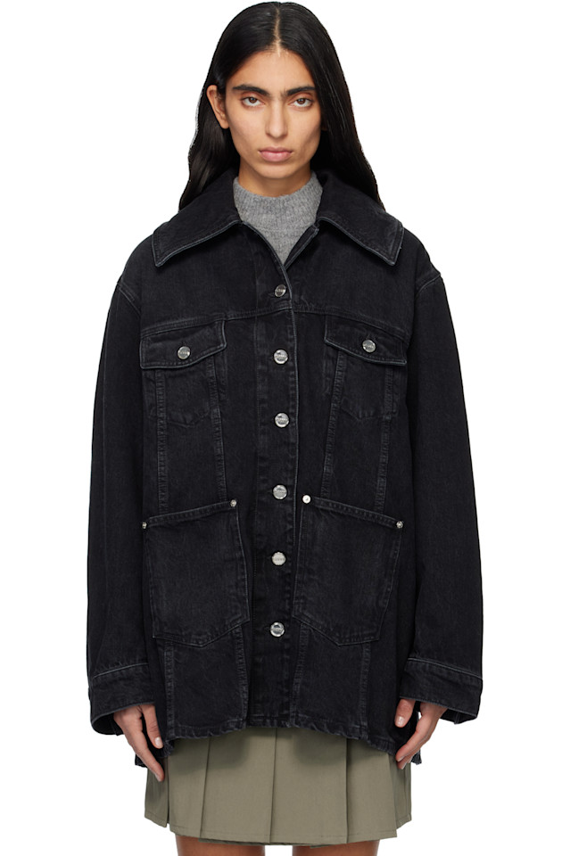 

Джинсовая куртка Ganni, Black Washed