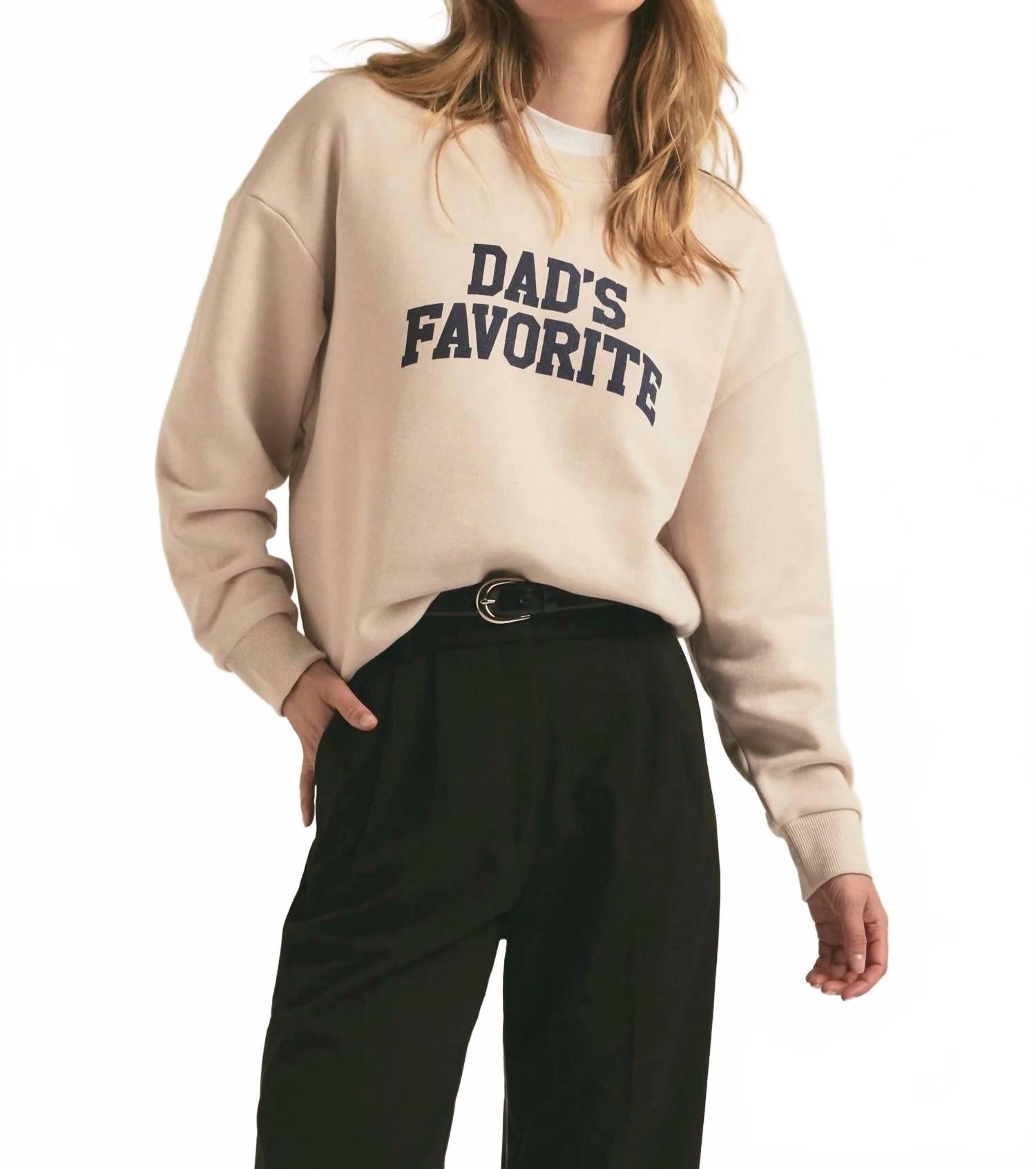 

Favorite Daughter Любимая толстовка папы цвета вереска овсянки