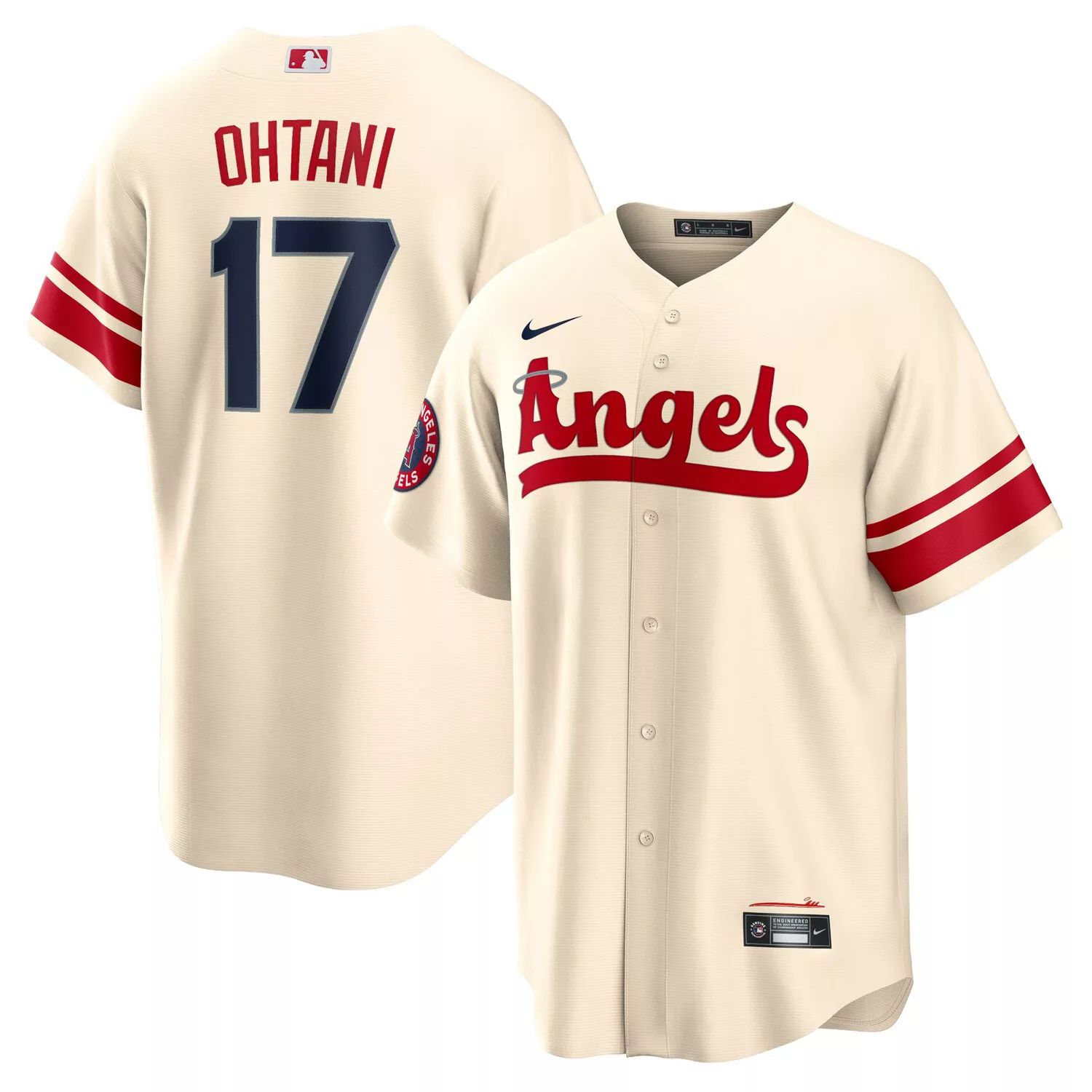 

Мужская футболка Shohei Ohtani Cream Los Angeles Angels 2022 City Connect Replica Player Jersey Nike