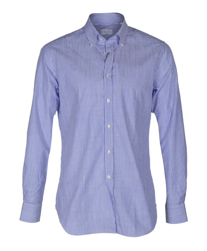 

Хлопковая рубашка, сшитая на заказ Xacus, синий