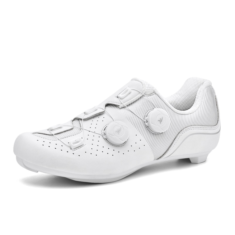 

JYVME Низкие велотуфли унисекс белые шоссейные, цвет White Highway Cleat Shoes