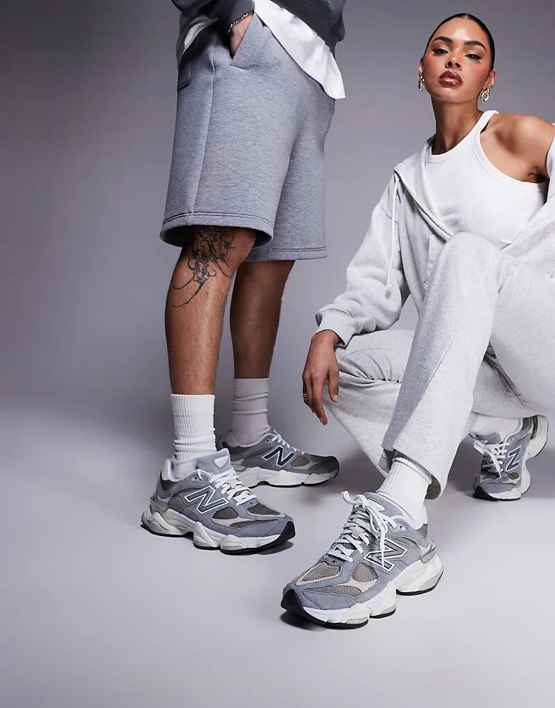Кроссовки 9060 серого и каменого цвета New Balance