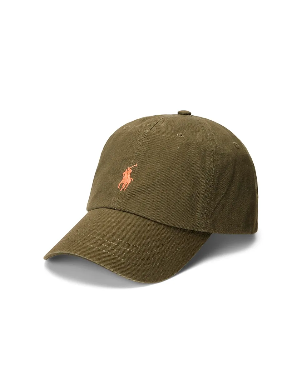 

Мужская хлопковая кепка с вышитой лошадью Polo Ralph Lauren, оливковый