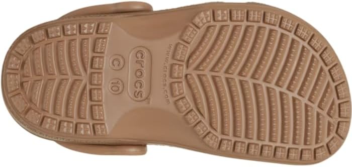 Детские кроксы Crocs Classic с блестками, шоколадный — фото 4