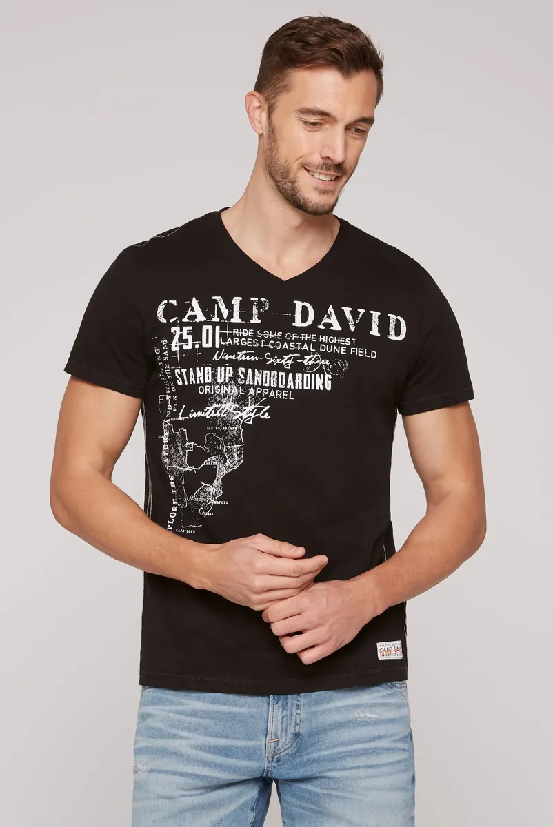 

Футболка CAMP DAVID, хлопок, черный