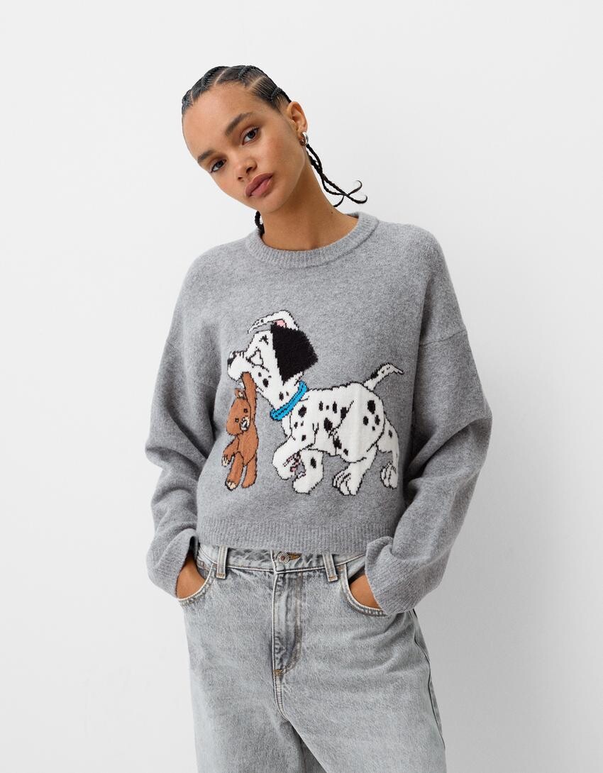 

Свитер 101 далматинец Bershka, серый