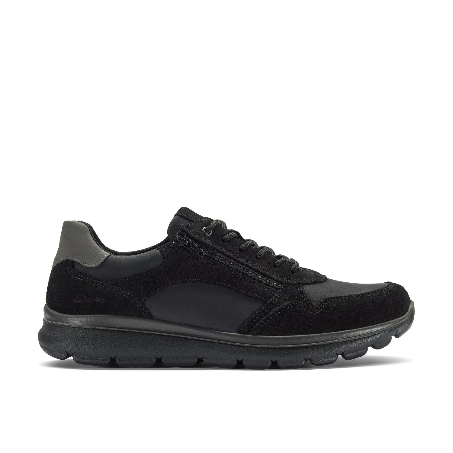 Кроссовки кожаные на шнуровке Clarks, черный