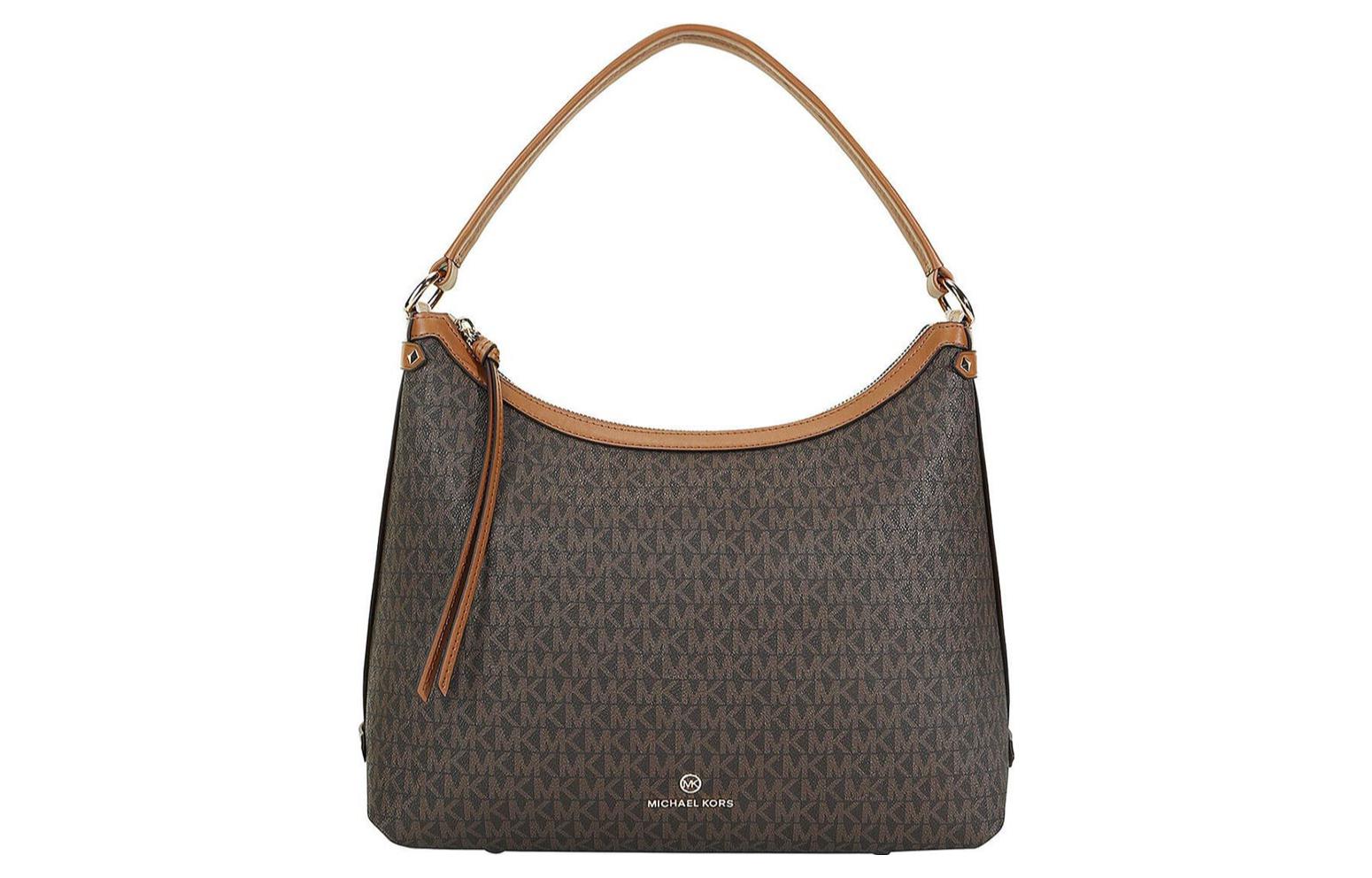 

Сумка через плечо из холста женская коричневая/жёлудь MICHAEL KORS