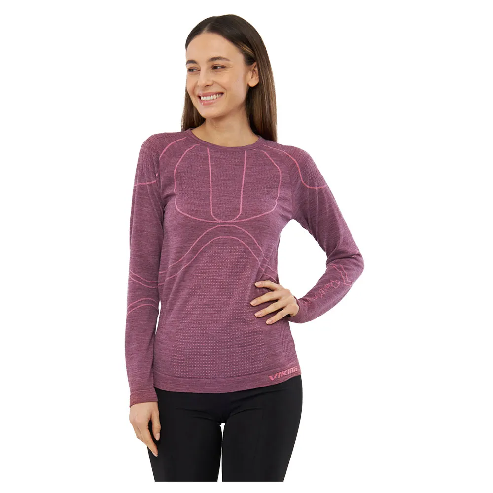 

Базовый слой Viking Lana Pro Merino long sleeve, розовый
