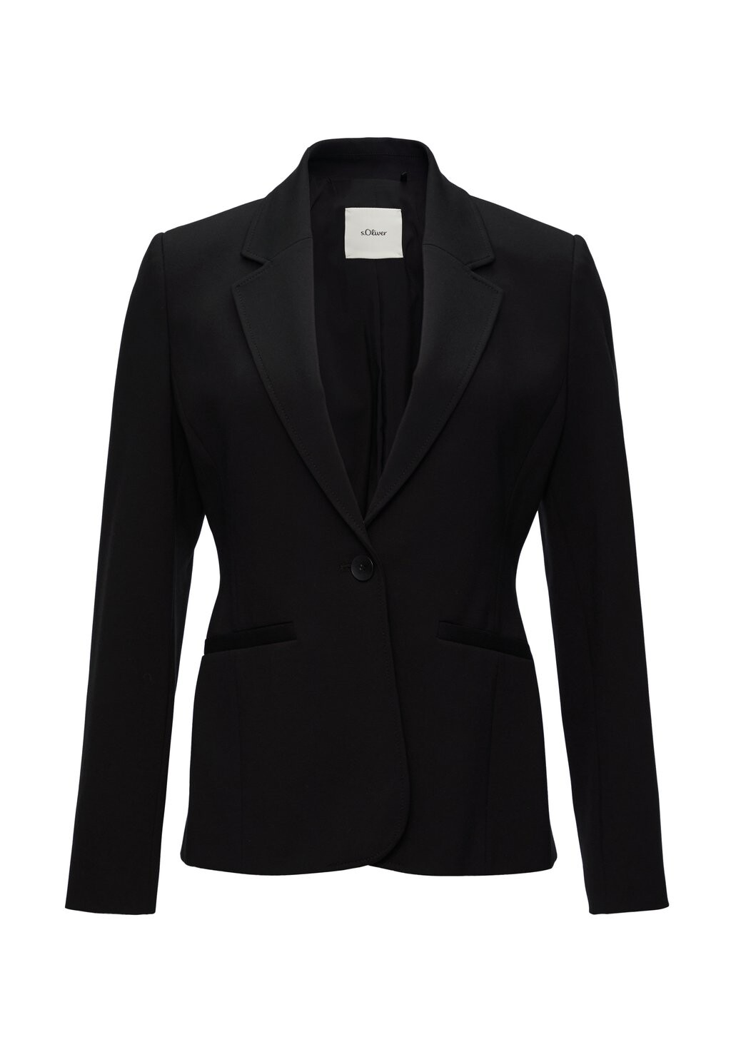 

Блейзер TAILLIERTER MIT REVERSKRAGEN s.Oliver BLACK LABEL, черный