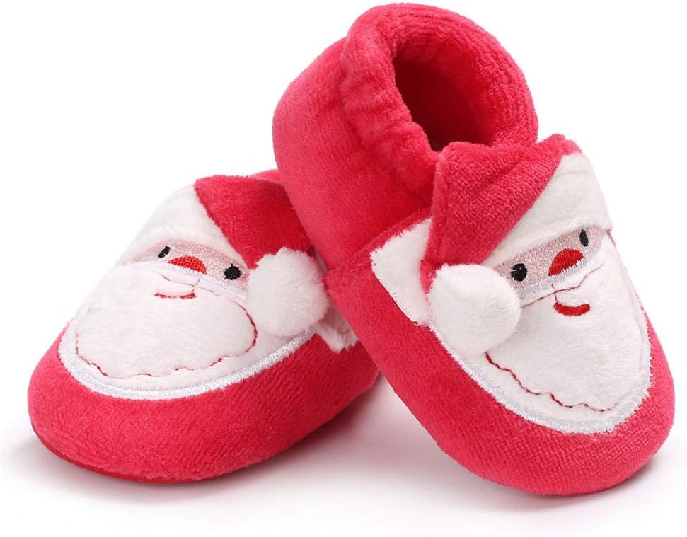 HsdsBebe Унисекс Новорожденные Детские Хлопковые Пинетки с Нескользящей Подошвой для Малышей Мальчиков и Девочек Зимние Теплые Флисовые Носочки-Обувь, D/Christmas — фото 3