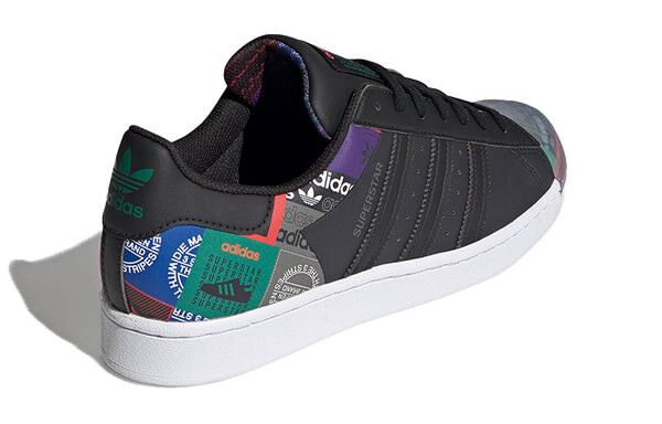 Кроссовки оригинальные суперзвезды обувь Adidas, черный — фото 4