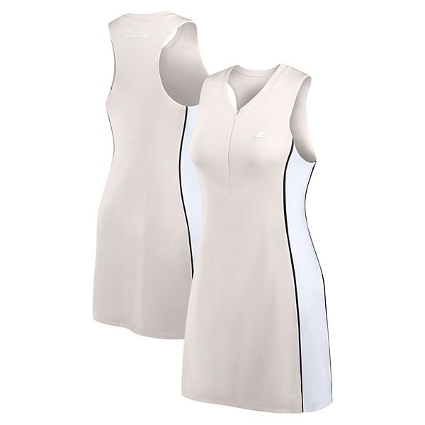 

Женское платье-полузип Fanatics Cream Philadelphia Eagles Studio Boost Athletic Fanatics Brands - White Label