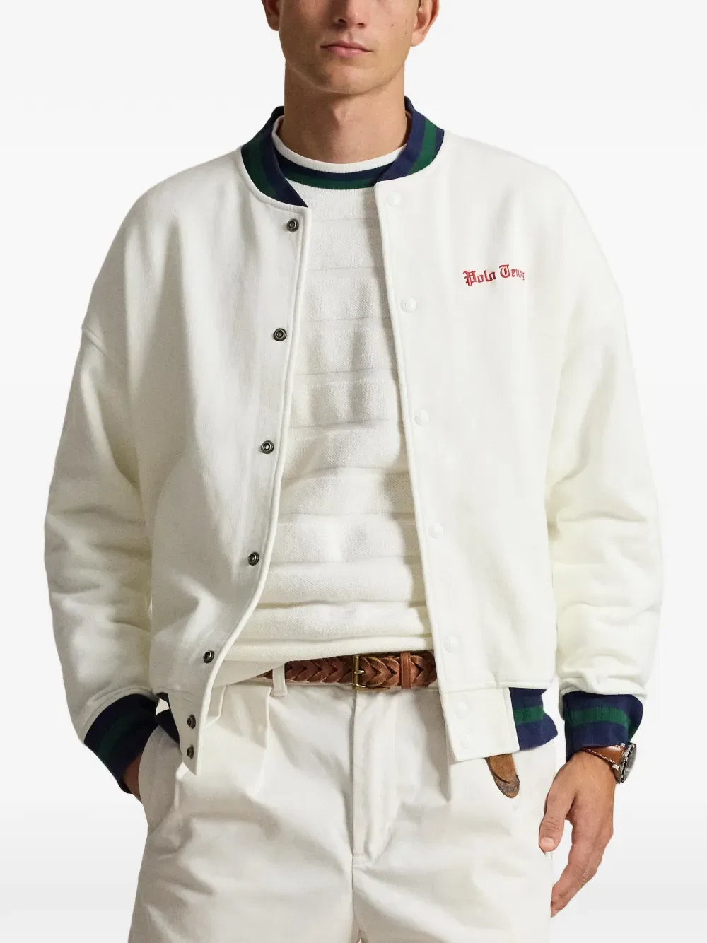 Куртка с полосатой отделкой Polo Ralph Lauren, белый — фото 3