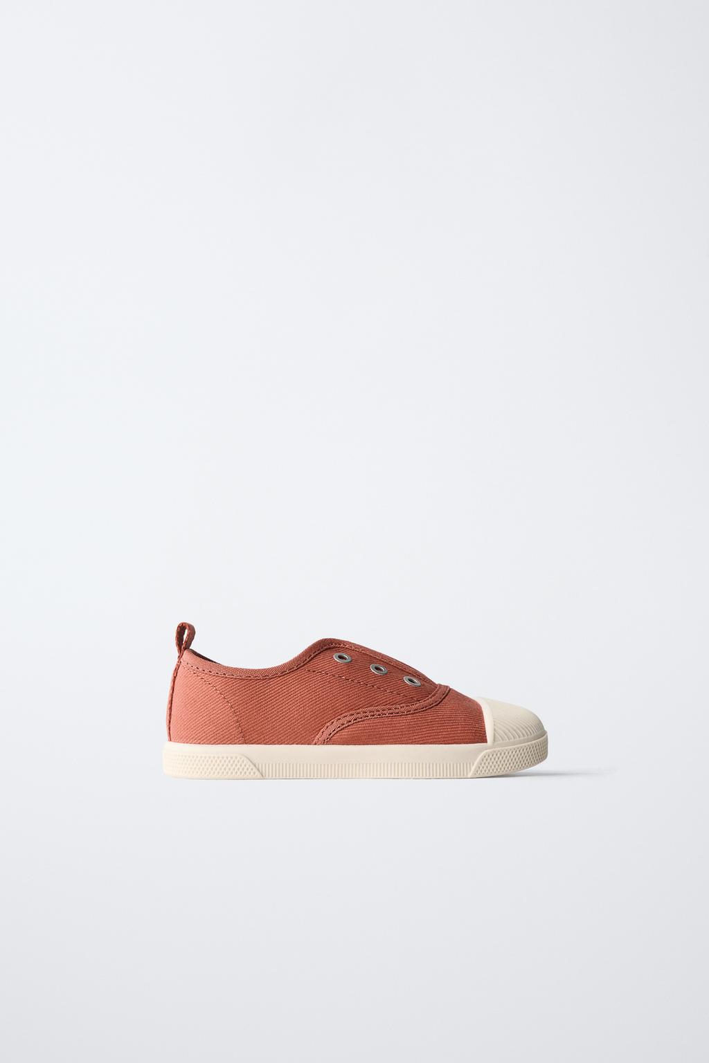 

Эластичный хлопок кроссовки ZARA, цвет Rust Orange