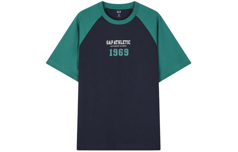

Футболка с рукавом реглан Unisex GAP, Синий и Белый