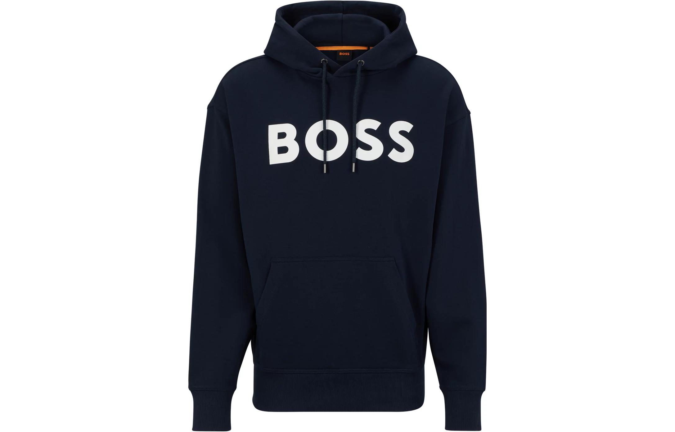 

Худи с принтом логотипа Boss HUGO BOSS, темно-синий