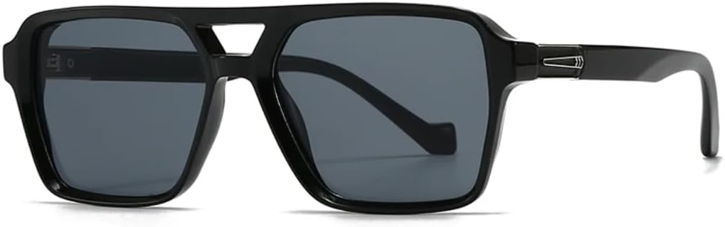 

Солнцезащитные очки с защитой UV400 | Большая оправа, двойная перемычка, градиентные линзы | для женщин и мужчин, для занятий спортом на открытом воздухе и вождения DSVIGF, Black