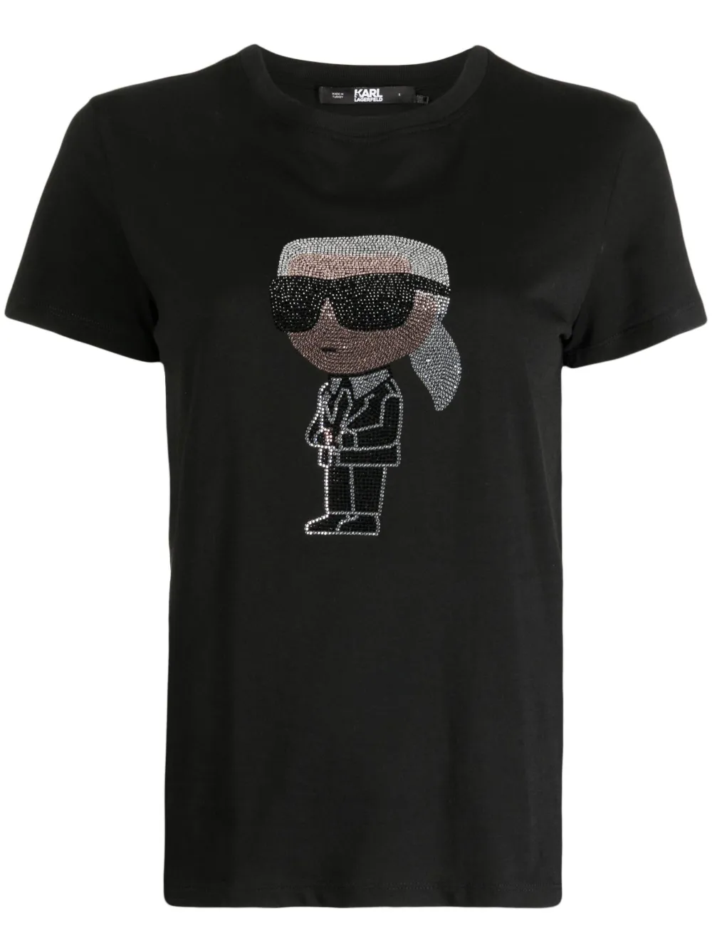 

Футболка Ikon со стразами KARL LAGERFELD, черный