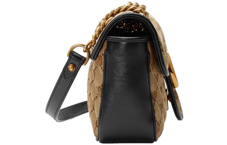 Женская мини-сумка через плечо GUCCI GG Marmont из замши — фото 4