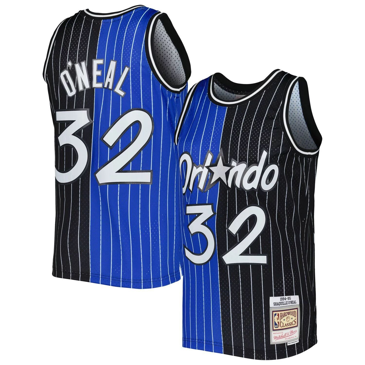 

Мужская майка Mitchell & Ness Shaquille O'Neal синего/черного цвета Orlando Magic Hardwood Classics 1994-95 с разрезом Swingman, Черный, Мужская майка Mitchell & Ness Shaquille O'Neal синего/черного цвета Orlando Magic Hardwood Classics 1994-95 с разрезом