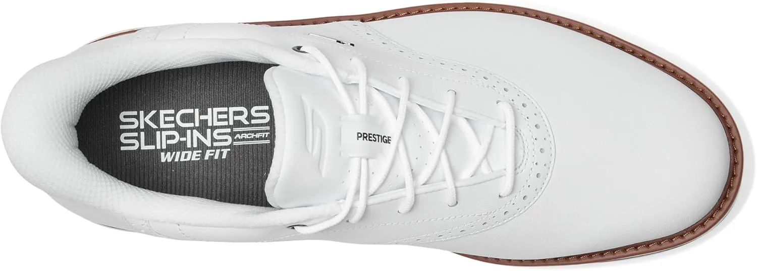 Мужские гольф-кроссовки Skechers Prestige с анатомической стелькой, белый/синий — фото 2