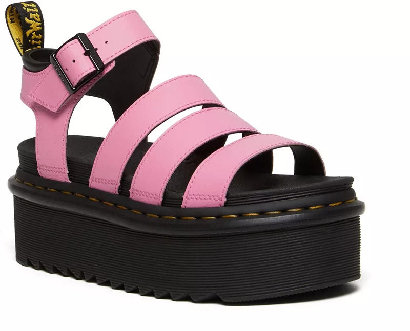 Женские кожаные сандалии на платформе Dr. Martens Blaire Quad Athena, цвет Fondant Pink Athena — фото 3