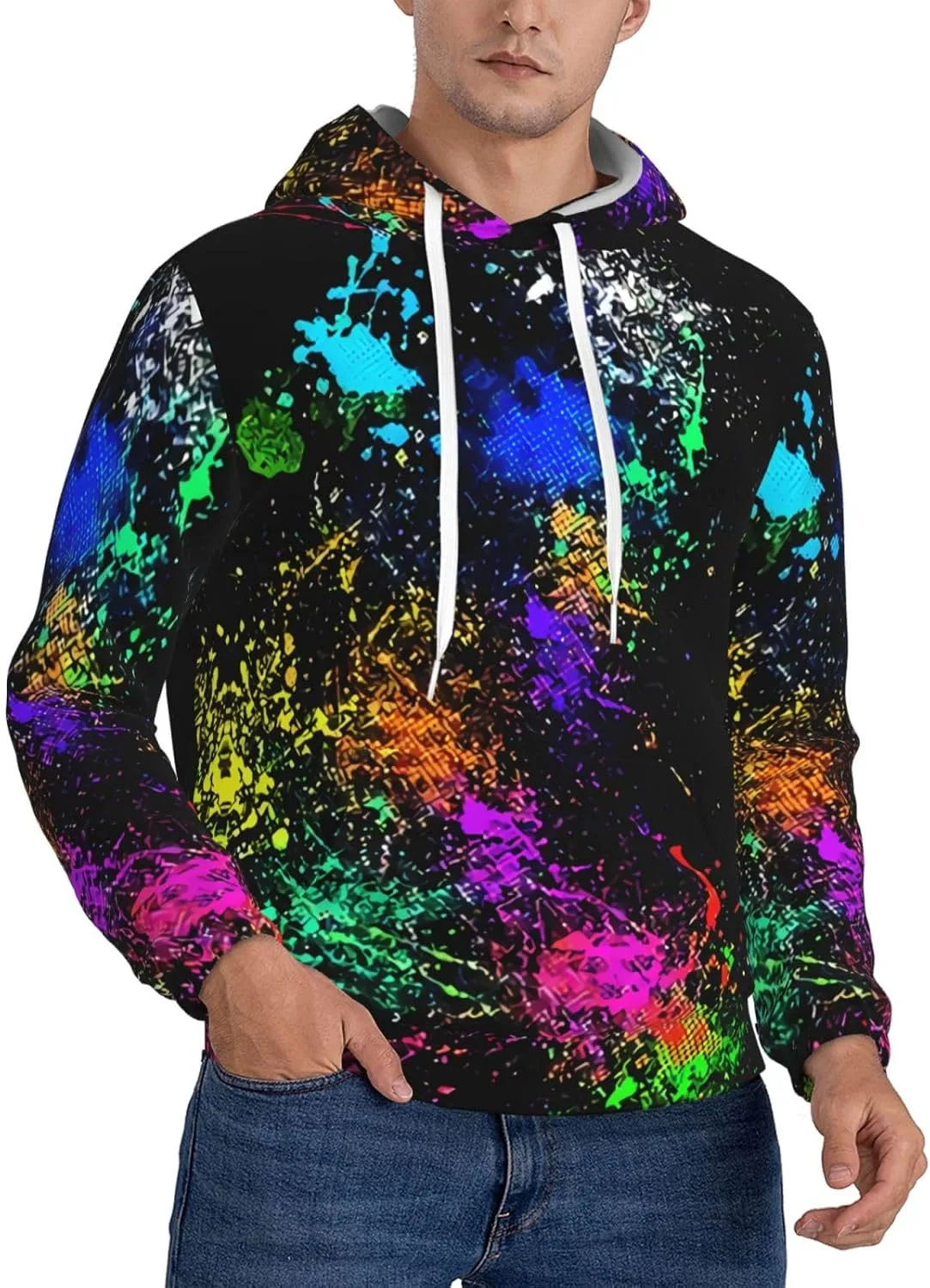 

Толстовка с капюшоном Rainbow Of Neon Paint Splatters SDERDZSE