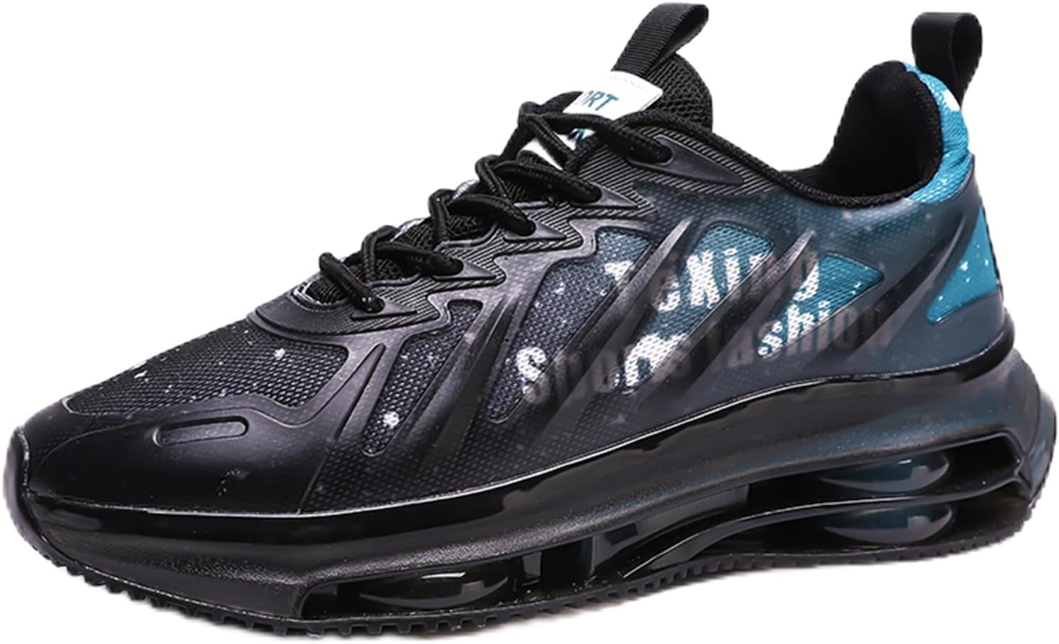 

Мужские модные кроссовки сетчатые для тенниса, спортивной ходьбы, с контрастным цветом, для тренировок и повседневной носки Spwagym, черный/синий