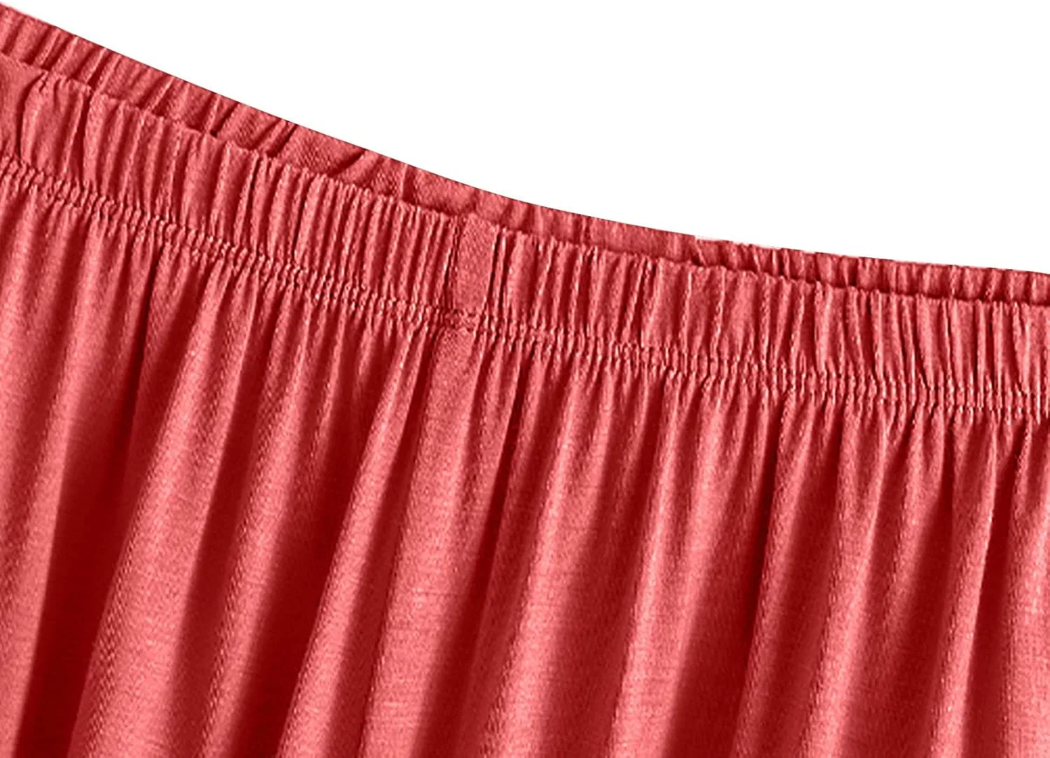Пижамные шорты для женщин плюс сайз, модальные, на резинке, A02_red — фото 4