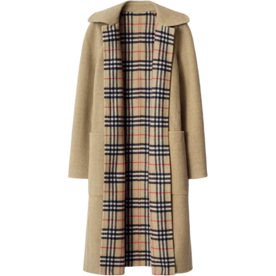 Пальто Burberry с поясом в клетку, осенне-зимнее, песочный — фото 2