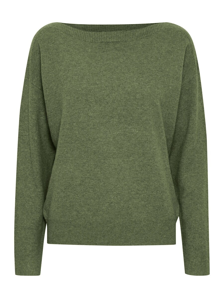 

Тонкий вязаный свитер ICHI Sweater Alpa, цвет mottled green