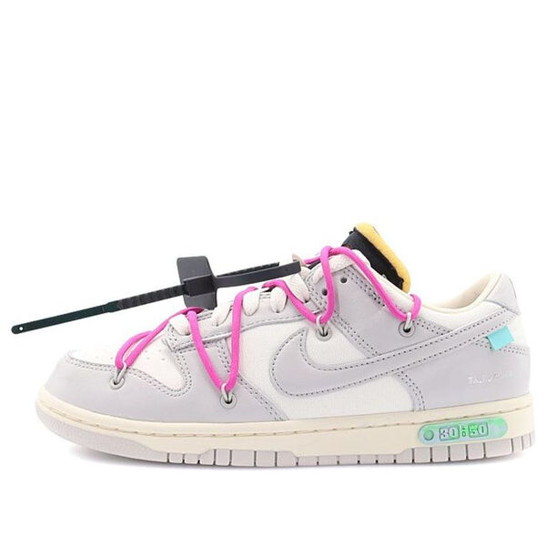 

Кроссовки x off-white dunk low 'lot 30 of 50' Nike, серый