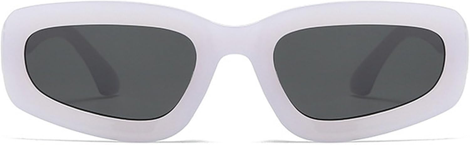 

Ретро-солнцезащитные очки «кошачий глаз» для женщин, модные квадратные солнцезащитные очки в винтажном стиле, маленькая оправа, солнцезащитные очки в стиле 90-х, защита от УФ-излучения mincl, White Gray