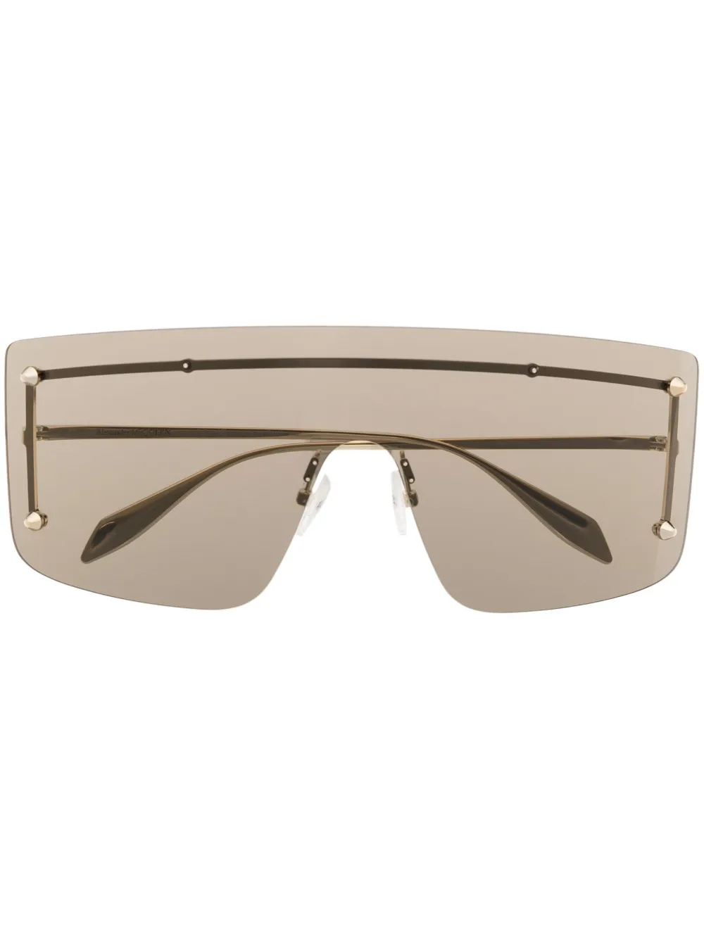 

Солнцезащитные очки-маска Alexander McQueen Eyewear, золотой
