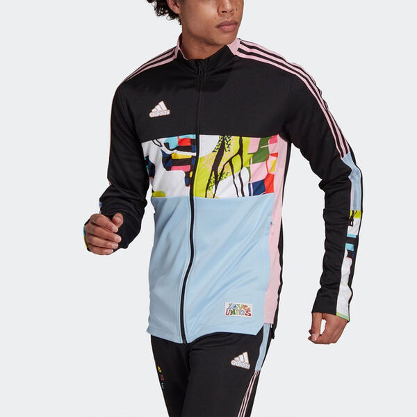 Куртка adidas Colorblock Soccer/Football Sports Jacket Black, черный — фото 2