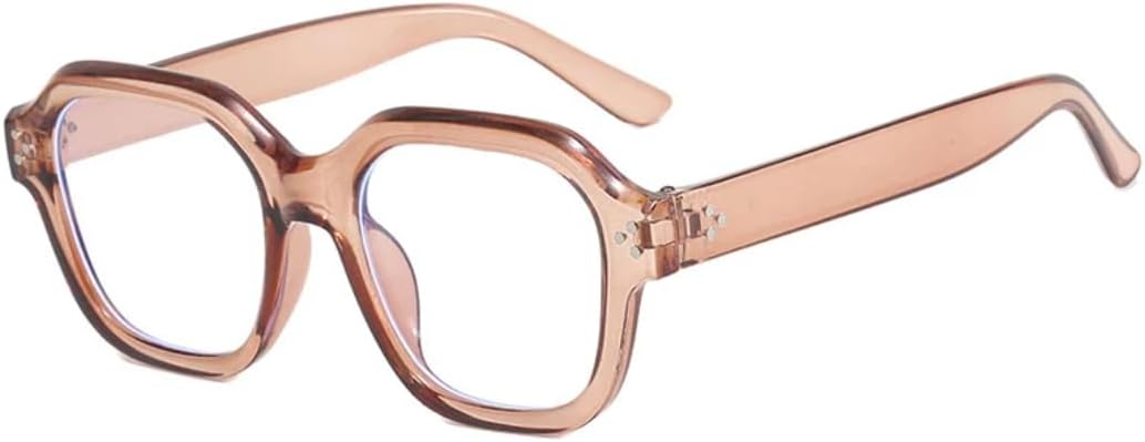 

Солнцезащитные очки с защитой UV400 | Оправа с заклепками, линзы конфетного цвета | Для женщин и мужчин, для занятий спортом на открытом воздухе и вождения DSVIGF, Champagne Clear