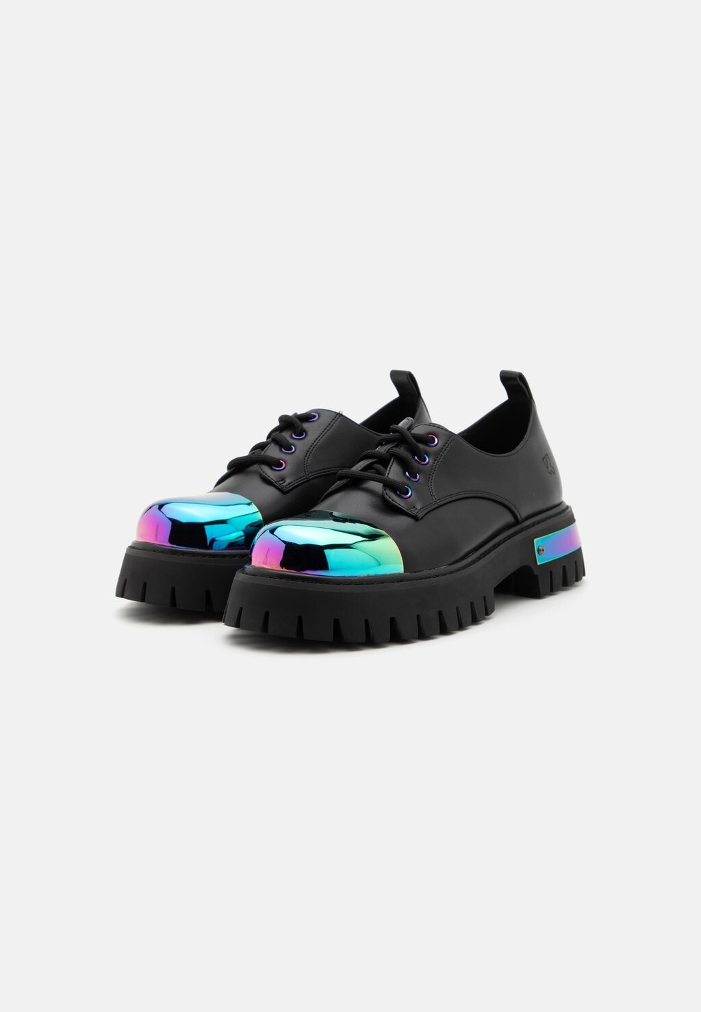 Ботинки SHELOB RAINBOW METAL TOE CAP LACE UP SHOES Koi Footwear, черный
