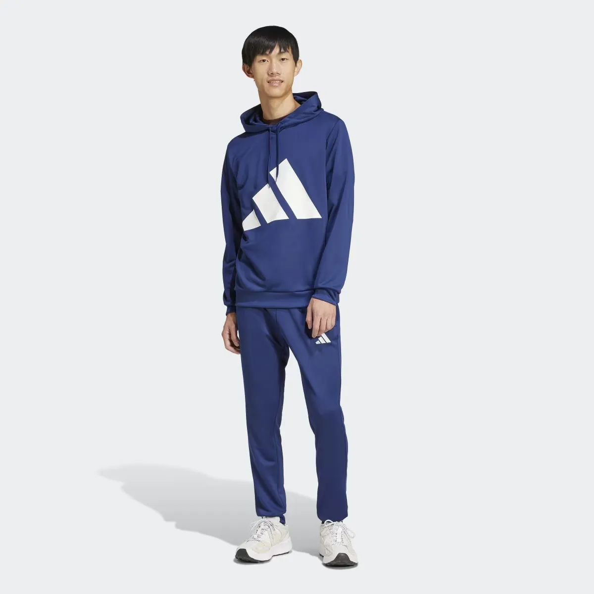 

Мужской спортивный костюм с капюшоном Adidas Sportswear Big Logo French Terry, синий