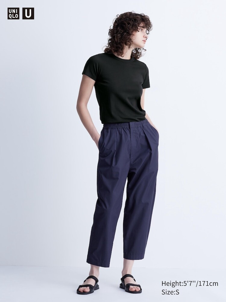 

Укороченные брюки Uniqlo, цвет 67 синий