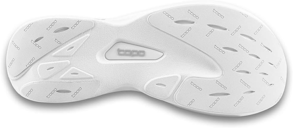 Мужские беговые кроссовки Topo Athletic Specter с комфортной легкой конструкцией и перепадом пятка-носок 5 мм, спортивная обувь для бега по шоссе, белый/серый — фото 4