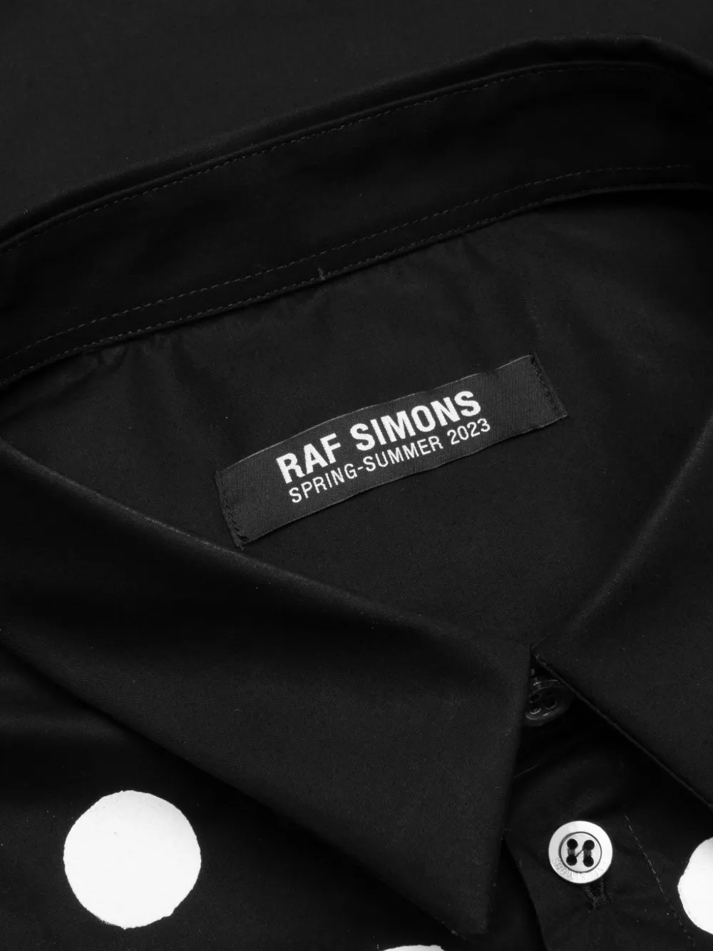 Рубашка в горошек Raf Simons, черный — фото 4