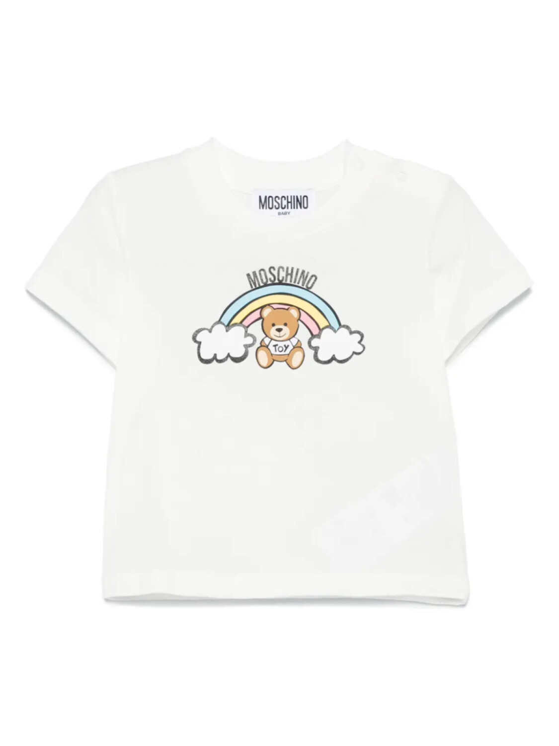 

Футболка Moschino Kids с плюшевым мишкой, белый
