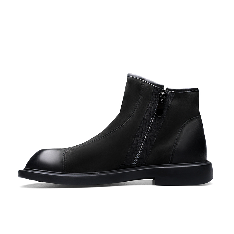 PARDASAUL Мужские черно-коричневые зимние ботинки с меховой подкладкой, цвет Black Fleece-Lined Insulated Shoes — фото 4