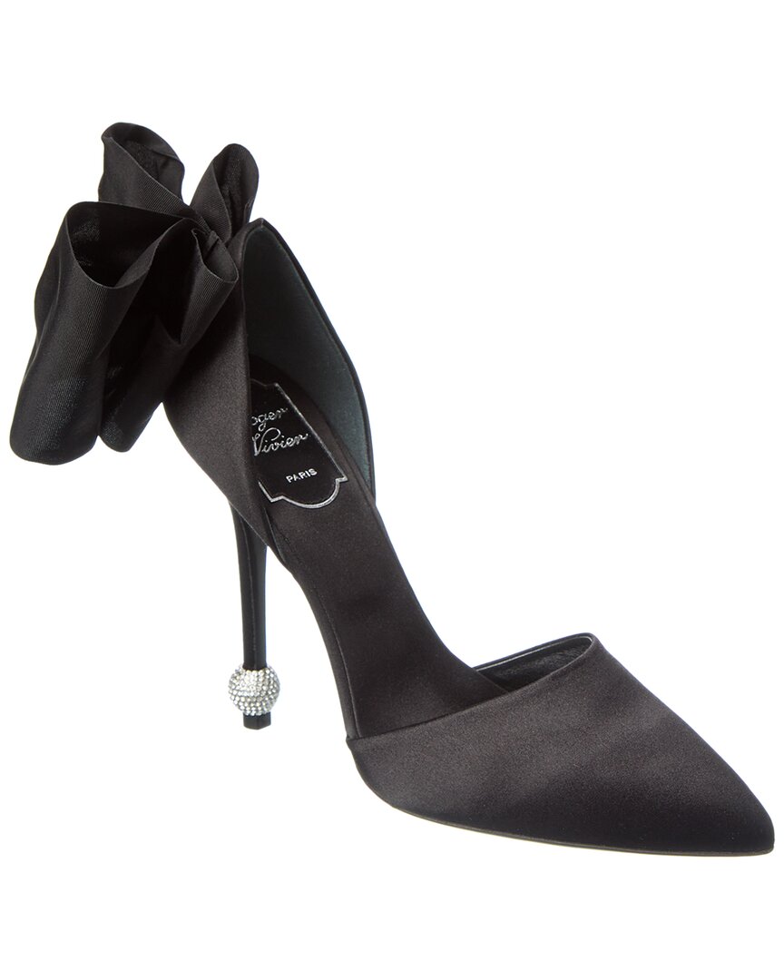 Туфли Roger Vivier D'orsay Papillon из сатина, черный